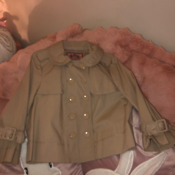 Now on Cyber sale Like New y2k  Juicy Couture short trench jacket - Picture 1 of 6